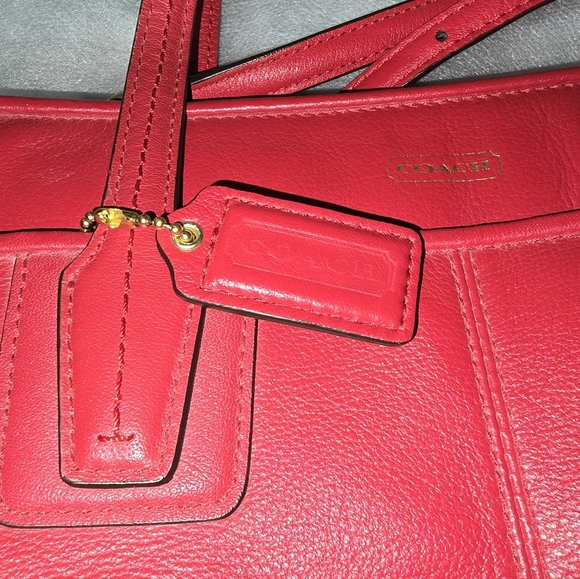 Coach Bette Mini Red Leather Shoulder Bag - Picture 6 of 12